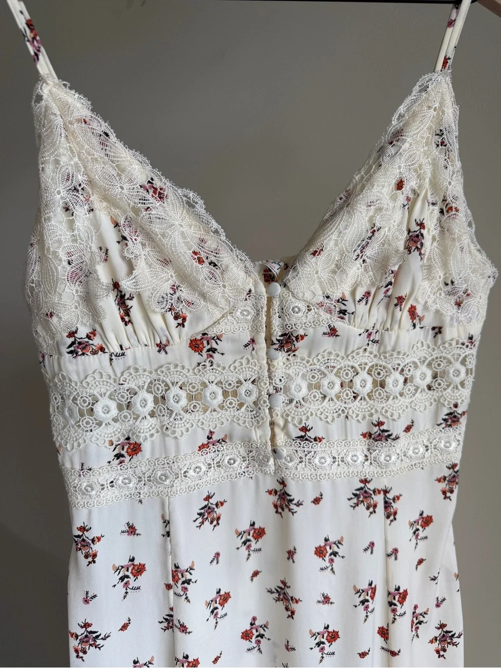 Free People Intimately FP Out & About Floral Lace Maxi Slip Dress NWT Medium - Picture 5 of 12